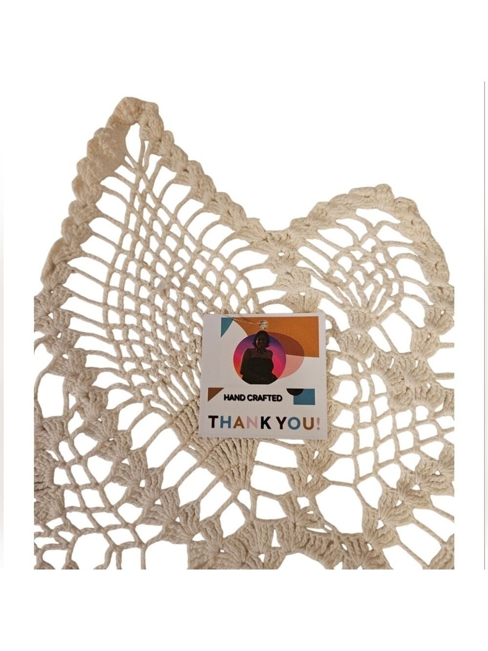 Crochet Cotton Pineapple Stitch Floral Doily Table Topper - Picture 13 of 17